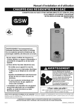 GSW Chauffe-eau au gaz à évacuation directe et forcée Manuel utilisateur