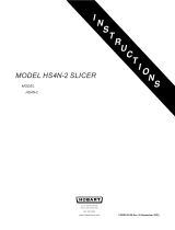 Hobart HS4N-2 Slicer Instructions Manual