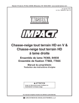 Western IMPACT UTV V-Plow & Straight Blade Plow #74360/77860/77865/84930 Le manuel du propriétaire