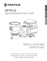 Pentair Pool OptiFlo Aboveground Pool Pump Le manuel du propriétaire