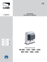 CAME BK - CONTROL BOARD ZBK/ZBKE Guide d'installation