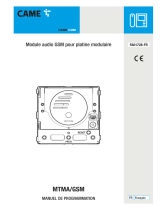 CAME MTMA/GSM Programming Manual