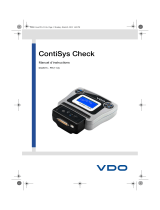 VDO ContiSys Check Manuel utilisateur