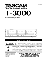 Tascam T-3000 Manuel utilisateur