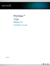 Harmonic ProView 7100 4.0.0 Guide d'installation