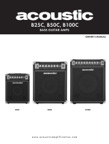 Acoustic B25C 25 W 1×8″ C-Series Bass Combo Amp Manuel utilisateur