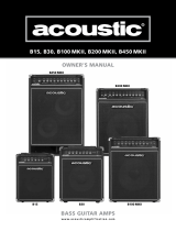 Acoustic B200 MKII 200 W 1×15″ Bass Guitar Combo Manuel utilisateur