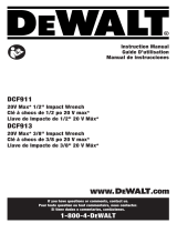 DeWalt DCF911 20V Max 1-2 Inch Impact Wrench Le manuel du propriétaire