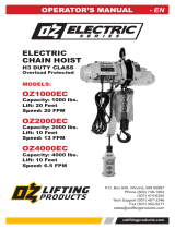 OZ LIFTING PRODUCTS OZ4000EC Le manuel du propriétaire