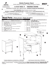 Safco Products Safco Adjustable Wood Projection Cart Le manuel du propriétaire