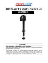 Towing Master 8970220 2000 lb.12V DC Electric Trailer Jack Manuel utilisateur