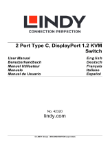 Lindy 2 Port Type C, DisplayPort 1.2 KVM Switch Manuel utilisateur