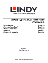 Lindy 2 Port Type C, Dual HDMI 4K60 KVM Switch Manuel utilisateur