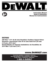 DeWalt DCF850E1 Le manuel du propriétaire