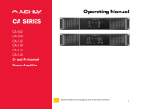 Ashly CA-502 2- and 4-Channel Power Amplifier Manuel utilisateur