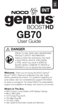 NOCO GeniusBoost Boost HD 2000A Jump Starter GB70 Manuel utilisateur