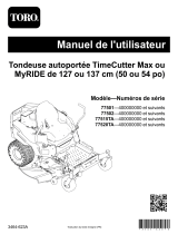 Toro TimeCutter Max MR5075T Zero Turn Riding Mower Manuel utilisateur