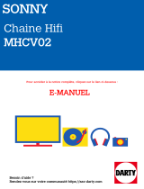 Sony MHCV02.CEL Le manuel du propriétaire