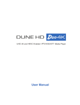 Dune HD Duo 4K Base Noir DEDUOBASE4K Manuel utilisateur