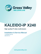 GRASS VALLEY Kaleido-IP X240 Installation & Service Manual