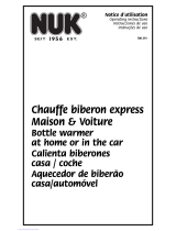NUK BOTTLE WARMER AT HOME OR IN THE CAR Operating Instructions Manual
