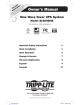 Tripp Lite BC600SINE UPS System Manuel utilisateur