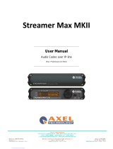 Axel Streamer Max MKII Manuel utilisateur
