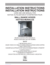 Sirius Range Hoods SU107 Installation Instructions Manual