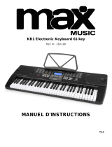MaxMusic KB1 Electronic Keyboard 61-Keys Le manuel du propriétaire