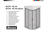 RAVAK Blix BLCP4 Sabina quadrant sliding shower enclosure, short Guide d'installation