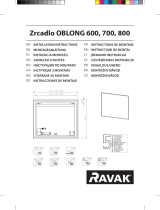 RAVAK Oblong Mirrors 600/700/800 Guide d'installation