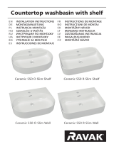 RAVAK Ceramic Slim Shelf R washbasin Guide d'installation