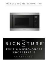 Signature Four micro-ondes encastrable SMO250IX/3 Noir/inox Mode d'emploi