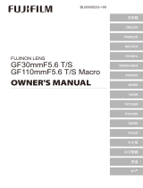 Fujifilm GF110mmF5.6 T/S Macro Le manuel du propriétaire