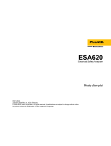 Fluke ESA620 Manuel utilisateur