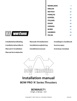 Vetus BOWA0571 BOW PRO A Series Thrusters Manuel utilisateur