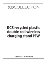 XDCOLLECTION XD P308.52X RCS Recycled Plastic Double Coil Wireless Charging Stand 15W Manuel utilisateur