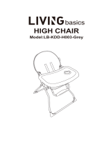 LIVINGbasics LB-KDD-H003 Portable Folding High Chair Mode d'emploi