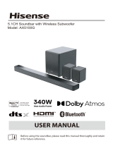 Hisense AX5100G Dolby Atmos 5.1 Soundbar Manuel utilisateur