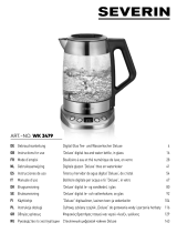 SEVERIN WK 3479 Deluxe’ digital tea and water kettle, in glass Mode d'emploi