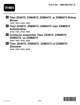 Toro Titan ZX4875 Zero Turn Riding Mower Manuel utilisateur