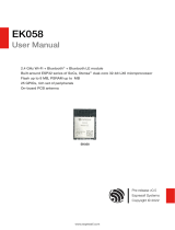 Espressif EK058 2.4 GHz Wi­Fi Bluetooth LE Module Manuel utilisateur