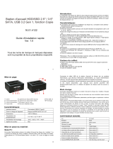 Roline 2.5" / 3.5" SATA HDD/SSD Docking Station, USB 3.2 Gen 1, HDD Clone-Function Manuel utilisateur