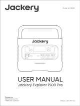 Jackery Explorer 1500 Pro Portable Power Station Manuel utilisateur
