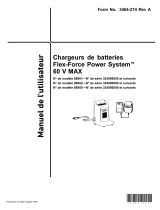 Toro Flex-Force Power System 5.4 AMP 60V MAX Battery Charger Manuel utilisateur