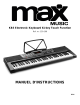 MaxMusic KB3 Electronic Keyboard 61-key Touch Sensitive Le manuel du propriétaire