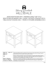 Hillsdale Furniture Lancaster Wood Nightstand Le manuel du propriétaire
