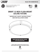 Feit Electric FM13 Smart 13-Inch Flush Mount Ceiling Fixture Guide d'installation