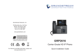 Grandstream GRP2616 Guide d'installation