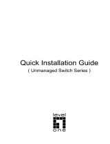 level one QIG Unmanaged Switch Series Guide d'installation
